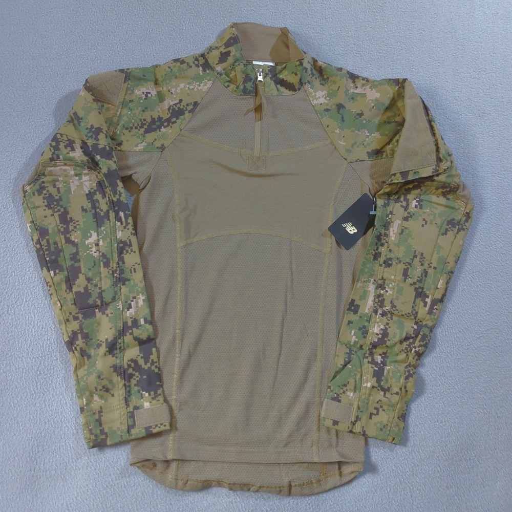 New Balance Combat Shirt Mens Small Camo MIL819N NWU FR Tactical Quarter Zip